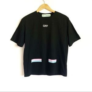 Off White Black Large Graphic Short Sleeve T Shirt